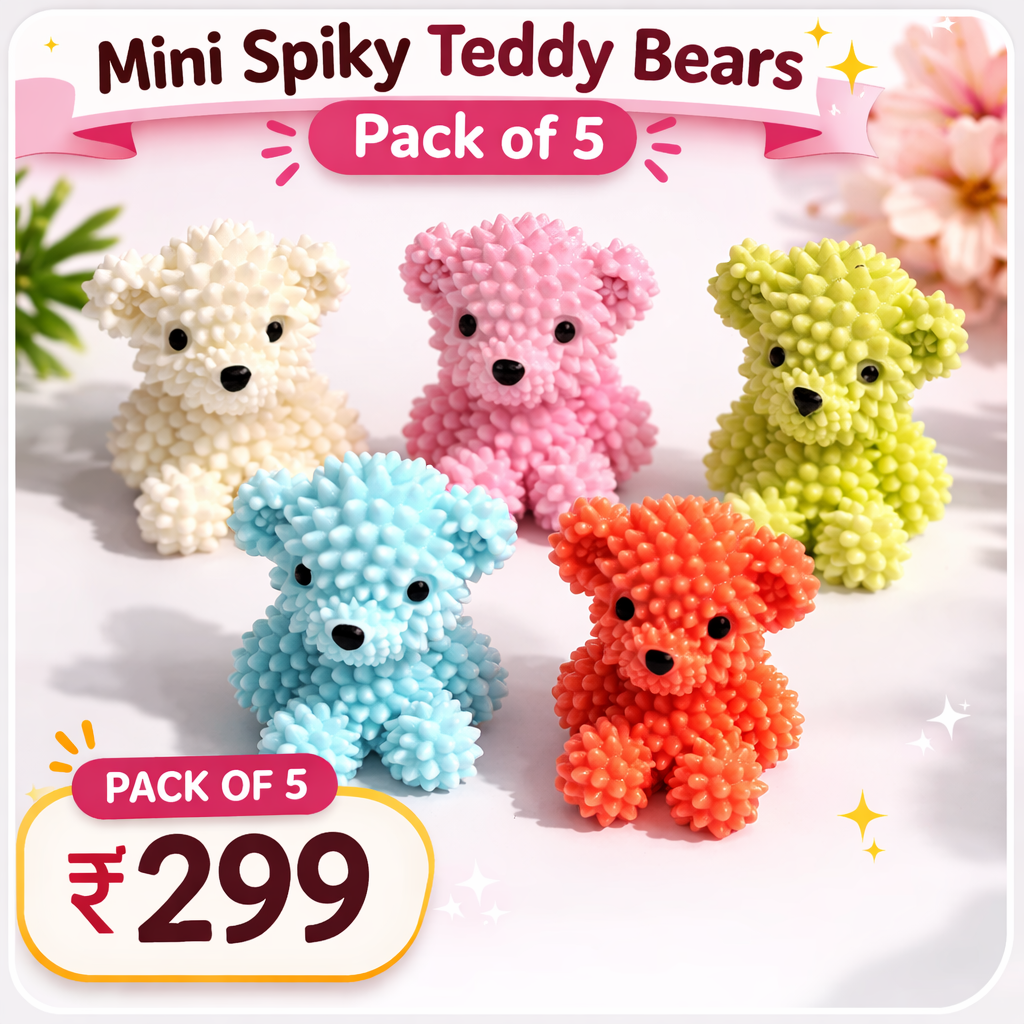 Mini Spiky Teddy Bears (Pack of 5)
