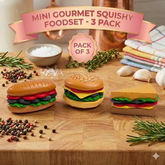Mini Gourmet Squishy Foodset (Pack of 3)