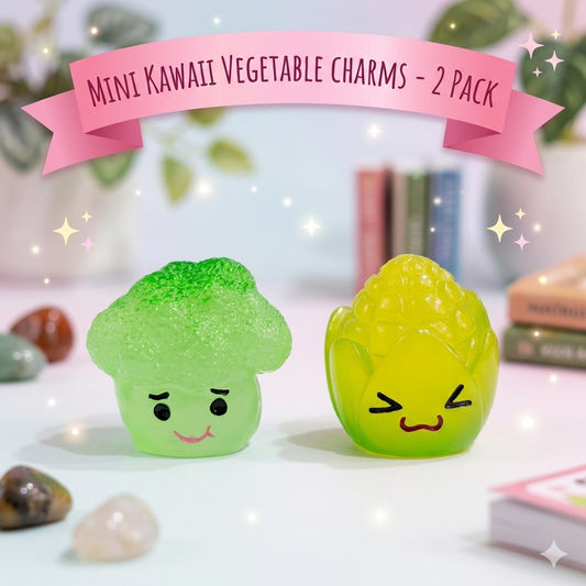 Mini Kawaii Vegetable Charms (Pack of 2)