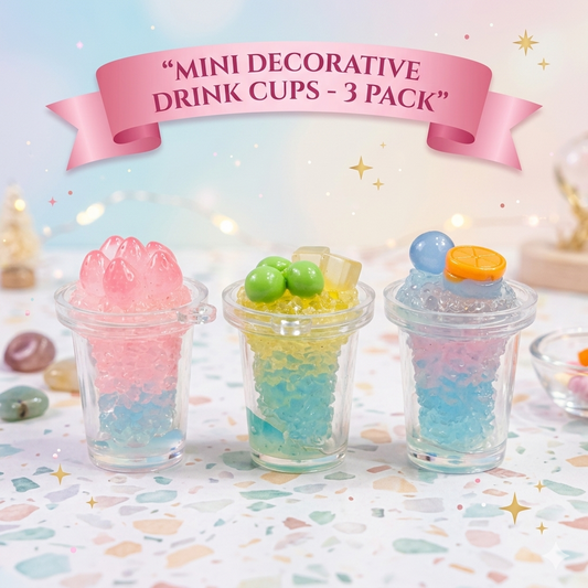 Mini Decorative Drink Cups (Pack of 3)