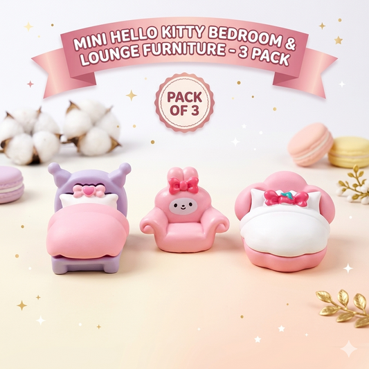 Mini Hello Kitty Bedroom (Pack of 3)