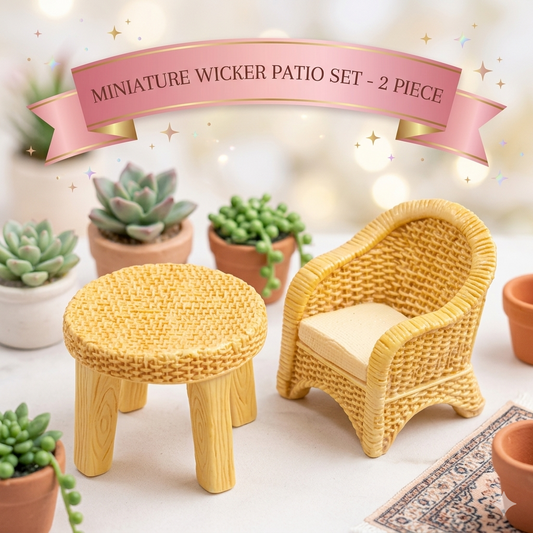 Wicker Patio Miniature Set (2 Pieces)