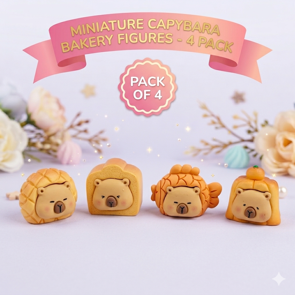 Capybra Bakery Miniatures (Pack of 4)