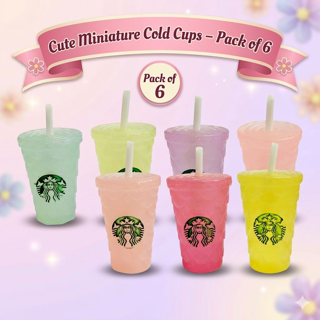 Cute Miniature Cold Cups (Pack of 6)