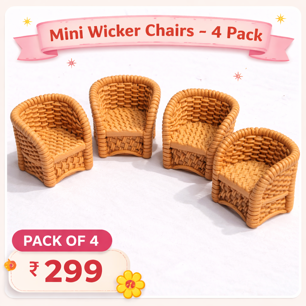 Mini Wicker Chairs (Pack of 4)
