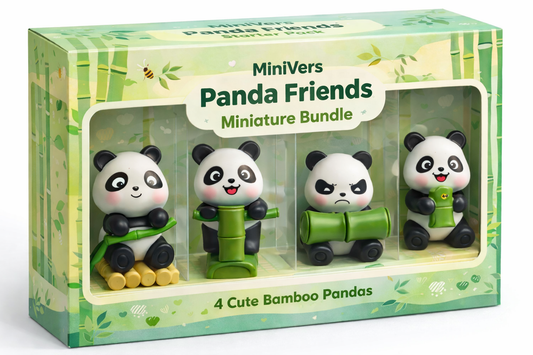 Panda Friends Miniature Bundles (4 Pieces in 1)